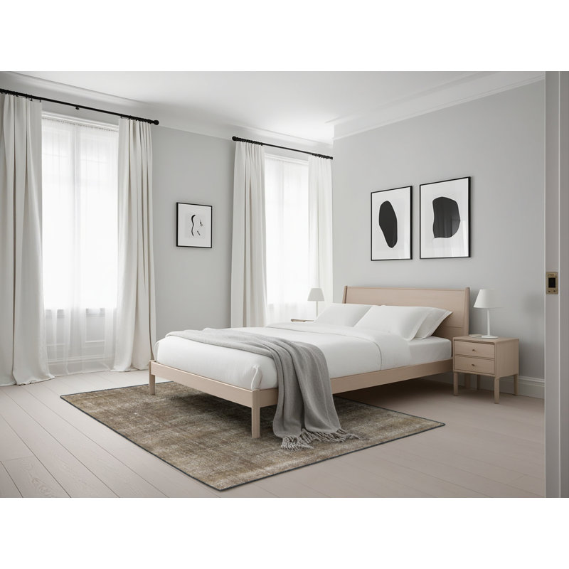 Tapis brun à motif oriental, Rectangle 5 pi x 7 pi