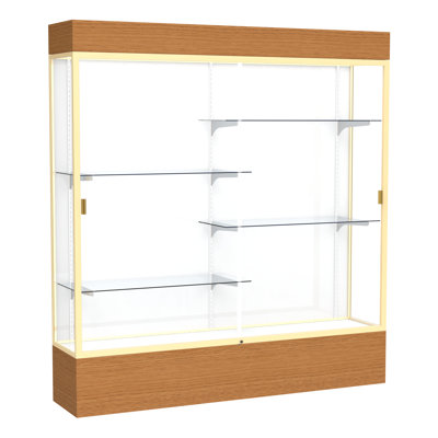 Reliant Series 80" H x 71" W Wood Veneer Lighted Floor Display Case