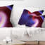 Mélange de textures rouges et bleues - Coussin imprimé abstrait