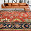Tapis rouille / bleu noué à la main de haute qualité-72023507