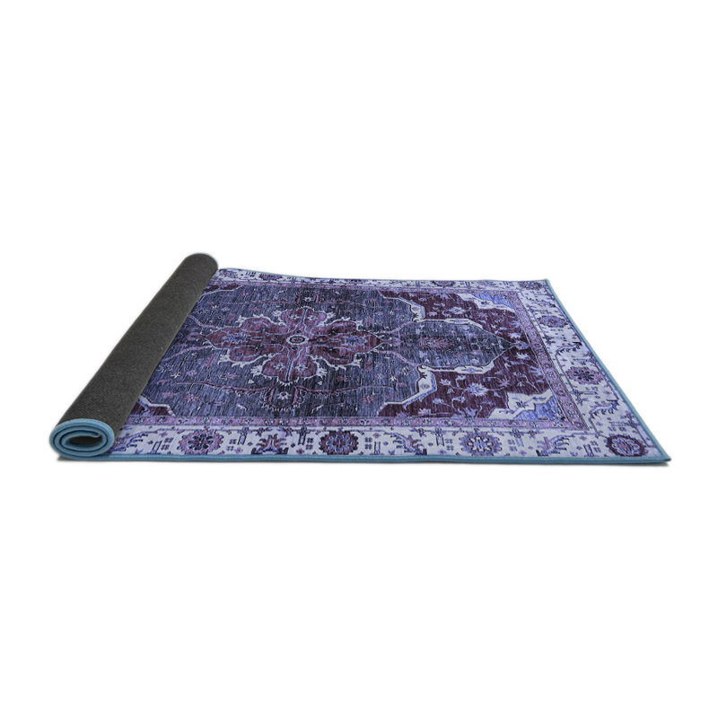 Tapis bleu / mauve, Rond 6 pi