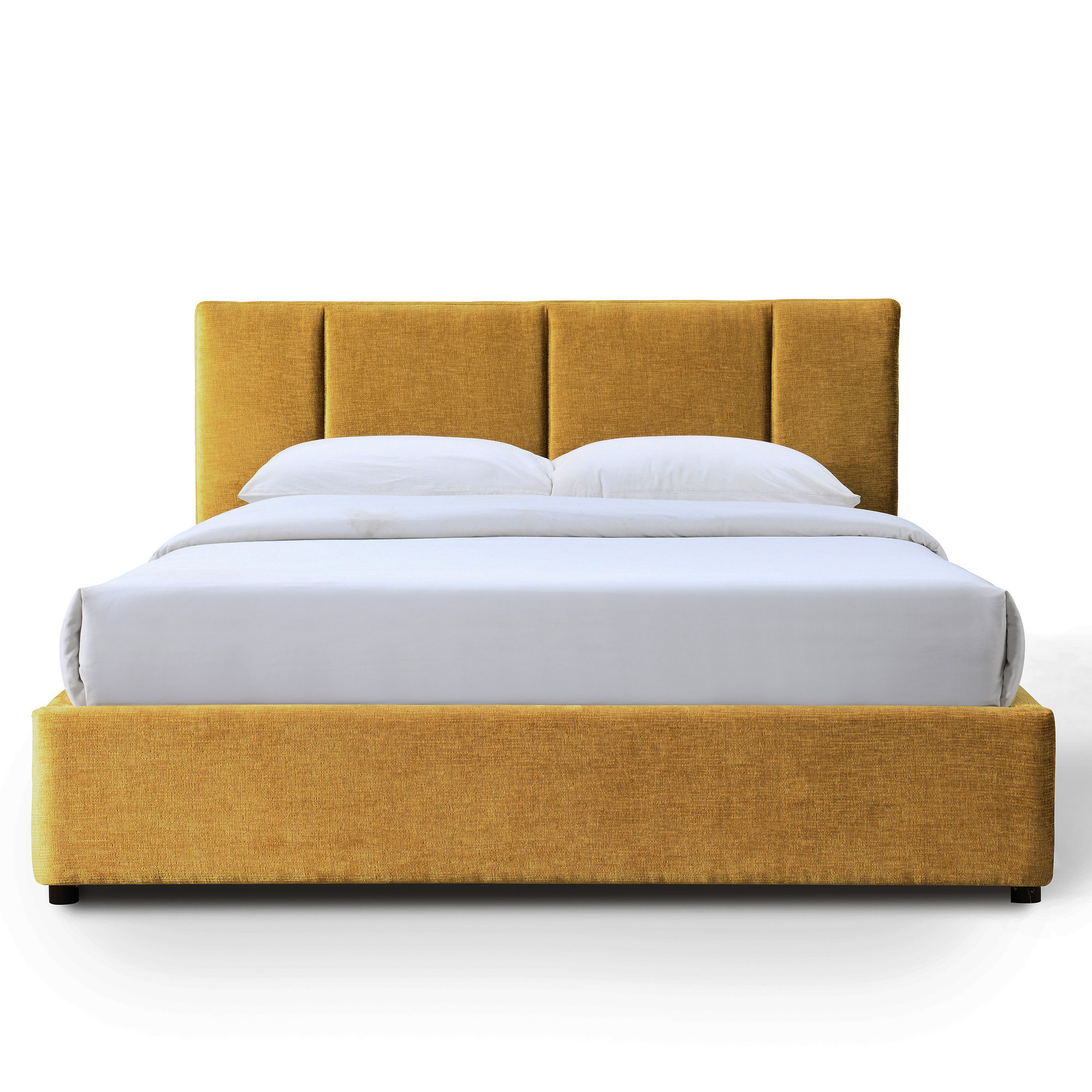 Ruthie Upholstered Bed, Gold, Queen