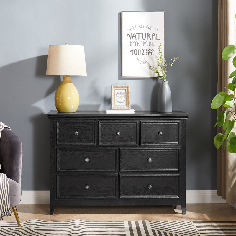 Commode 7 tiroirs Modern, Black