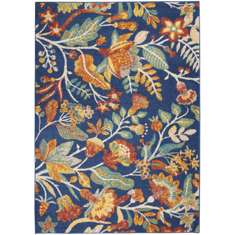 Actis Floral Indoor Rug, Rectangle 4' x 6'