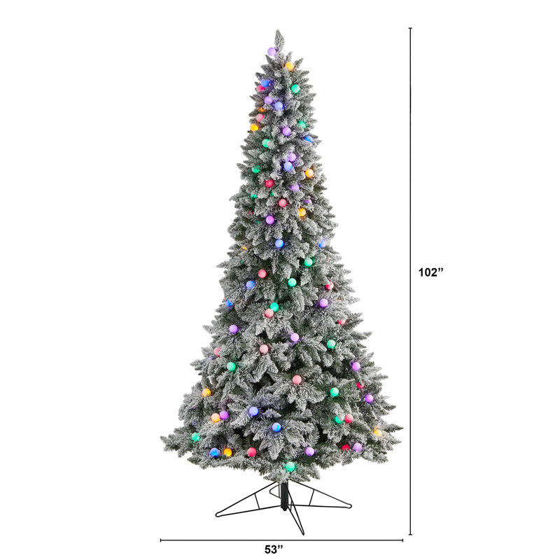 Lighted Artificial Christmas Tree, 8.5' H