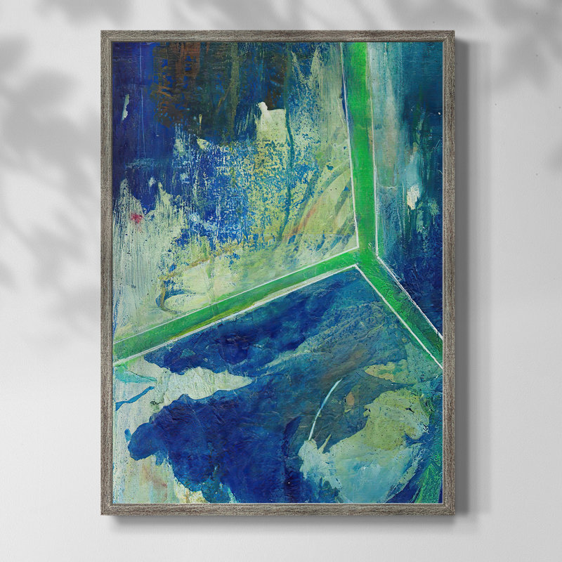 GeometricInCoolVI Framed Print - Solid Wood, 30" H x 24" W