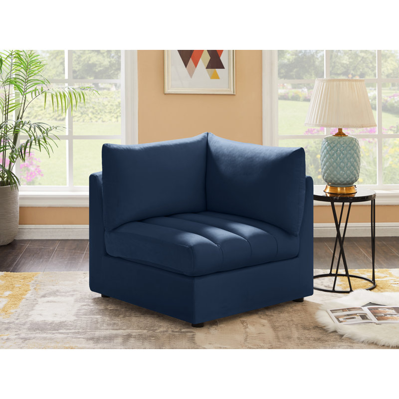 Jacob Velvet Armchair, Navy Velvet