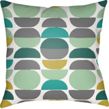 Moderne Geometric Indoor/Outdoor Throw Pillow
