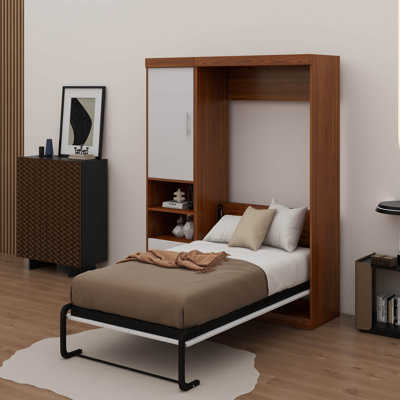 Lit escamotable simple avec armoire