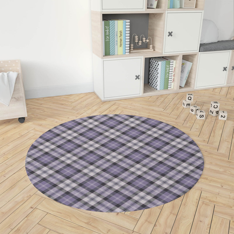 Tapis de jeu pour enfants Anthony Plaid, Mauve / Gris anthracite