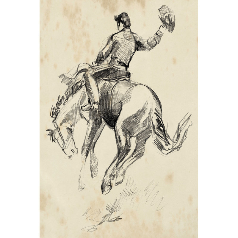 Roi du rodéo II, H 30 po x l 20 po