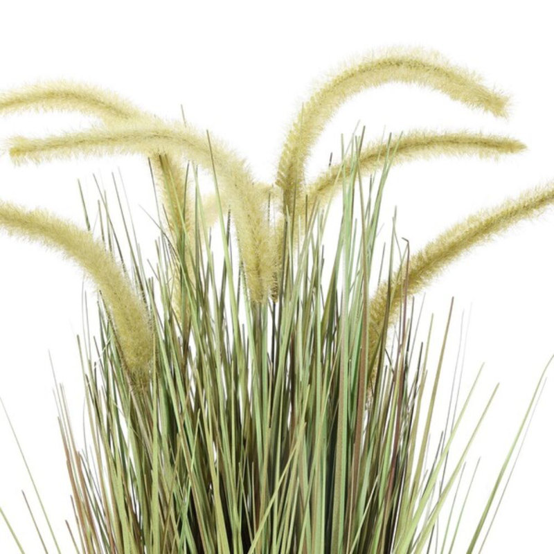 21" Green Faux Grass Topiary in Ceramic Pot
