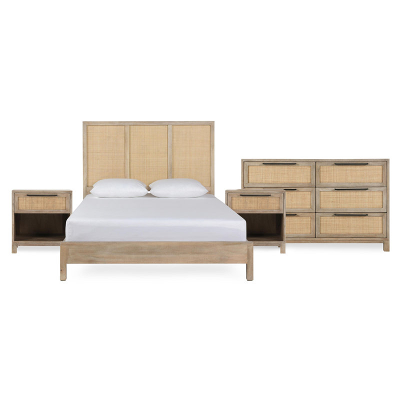 Cara 4 Piece Bedroom Set, Très grand californien