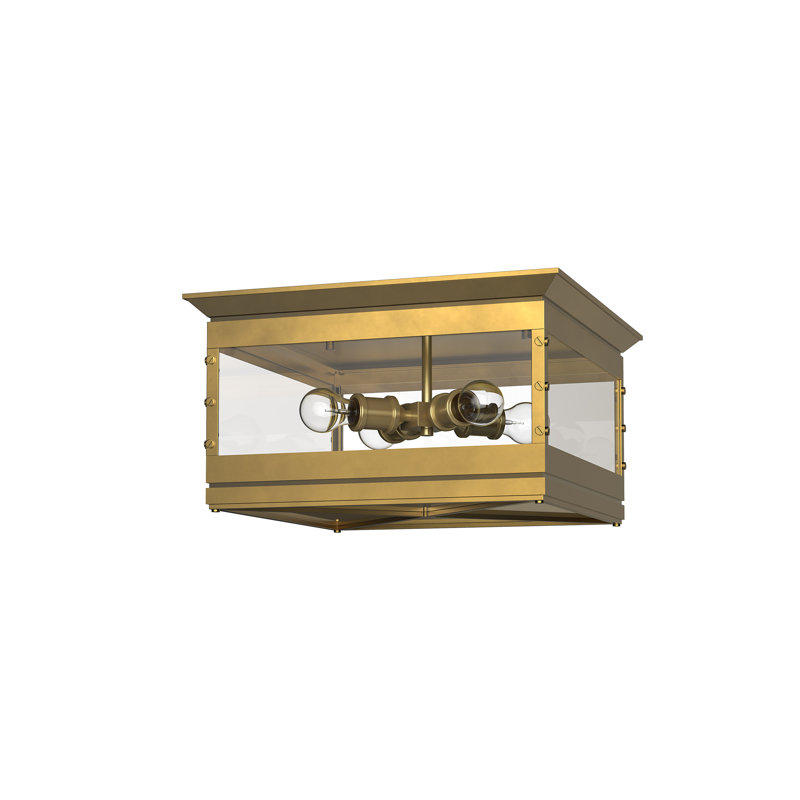 Douglas 4 - Light Flush Mount, Vintage Brass