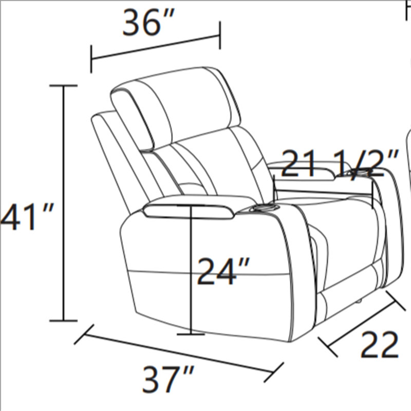 Relax In Style - Fauteuil inclinable en cuir blanc respirant pour votre salon