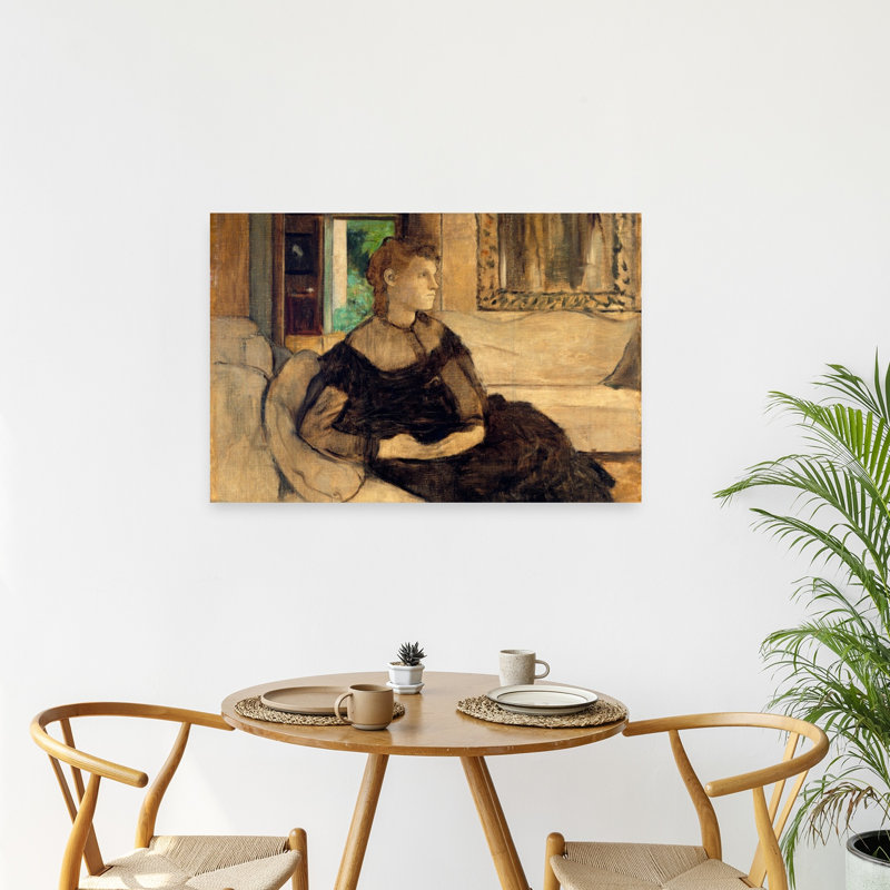 Madame Théodore Gobillard, 1869, portrait abstrait impressionniste contemporain, estampe murale, H 24 po x l 36 po