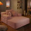 Canapé-lit convertible surdimensionné de 153 cm (60,2 po), fauteuil méridienne et lit d'intérieur 2 en 1, fauteuil en velours côtelé avec coussin à ressorts et en mousse, larges accoudoirs rembourrés et poche de rangement, fauteuil confortable pour le salon, la chambre ou la chambre d'étudiant.-1412064074