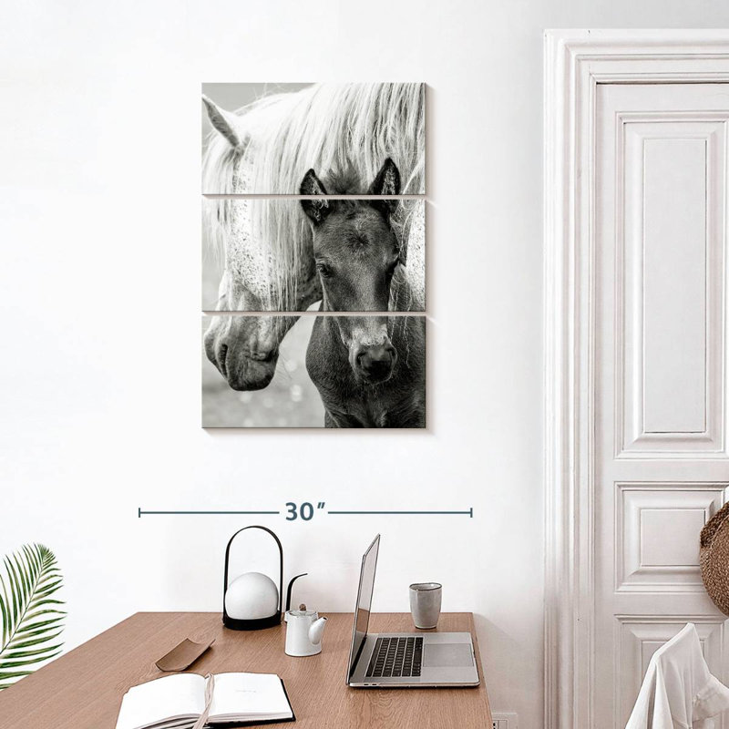 Brampt, le poulain et le cheval, H 32 po x l 20 po