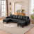 Black Faux Leather selected