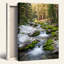 Ensemble de 1 tableau sur toile « Ruisseau forestier »-129058737-129058735