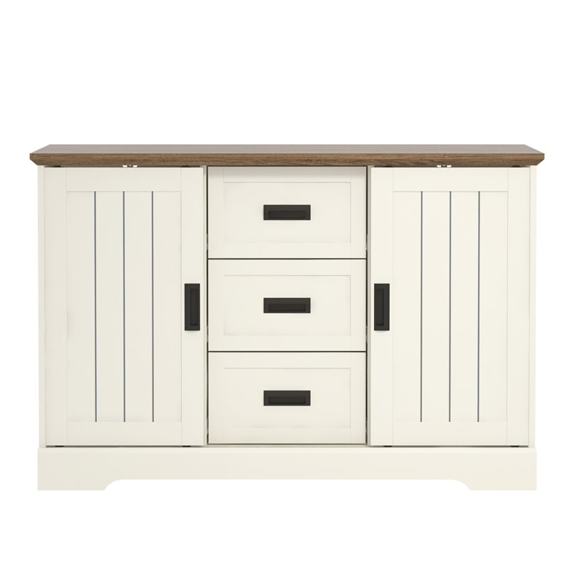 Erison 2 Door 3 Drawer Sideboard, Ivory