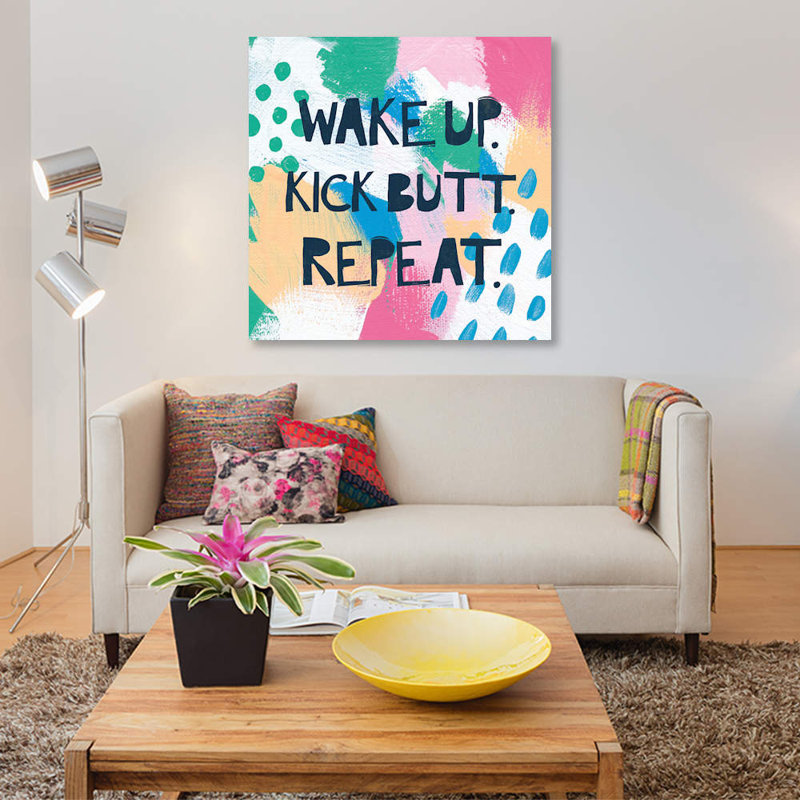 « brillante inspiration iv », impression sur toile, H 12 po x l 12 po x P 0,75 po, Toile avec cadre noir, Pas de tapis