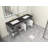 Campy 72" Wall-Mounted Double Bathroom Vanity Set-18114535-18114528