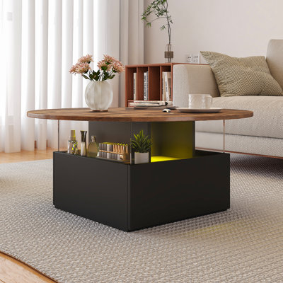 Solid Coffee Table with Storage