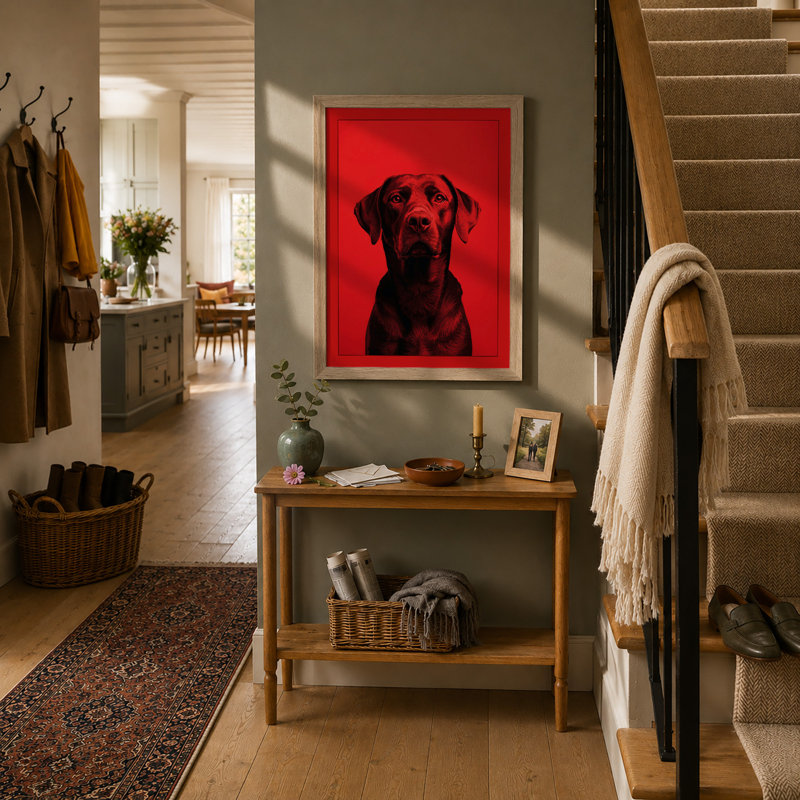 Steady Gaze Modern - Framed Print, Oak, A4 - 29.7 x 21.0 cm