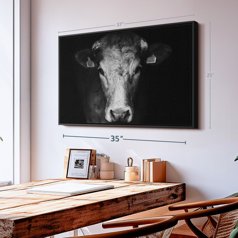 " Pondering Cow ", 37" H x 25" W