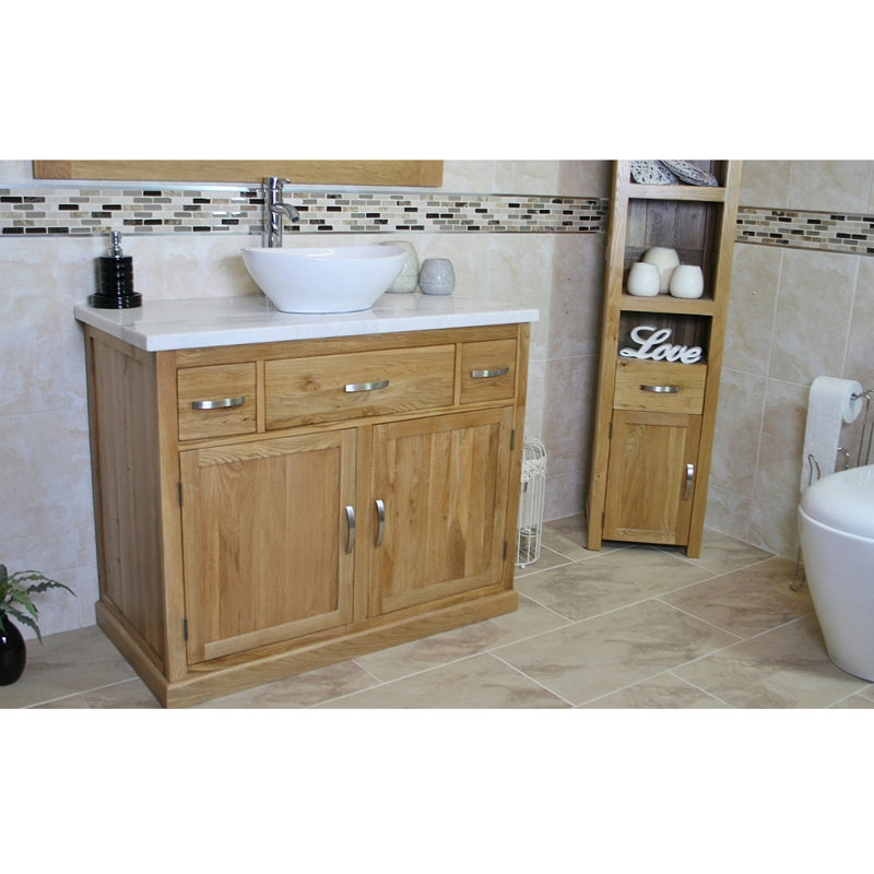 Maximilian 1000mm Single Bathroom Vanity with Vessel Ceramic Basin