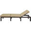 Chaise longue inclinable avec coussin en rotin-52954547