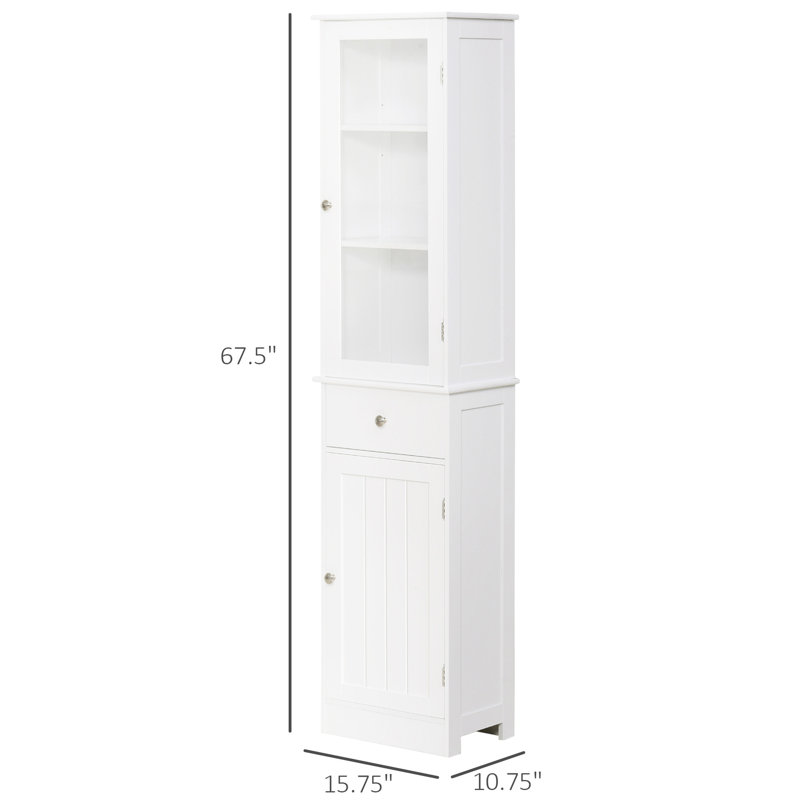 Slim Bathroom Storage Cabinet With Ample Space And Secure Design