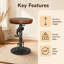 Jedrick Swivel Adjustable Height Counter Stool with Metal Frame