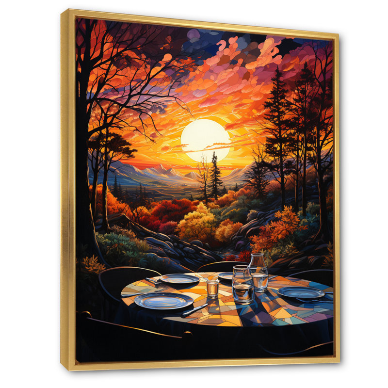 Kokeno Camping Luxe and Nature - Imprimé, H 20 po x l 12 po, Cadre flottant doré
