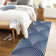 Saminah Washable Abstract Machine Woven Polyester Area Rug in Blue