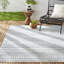 Tapis géométrique bleu / ivoire / gris Syracuse-29026617