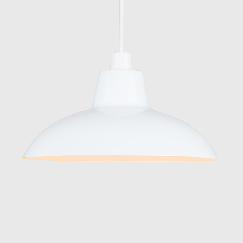 12cm H Metal Bowl Pendant Shade ( Clip On ), Silver