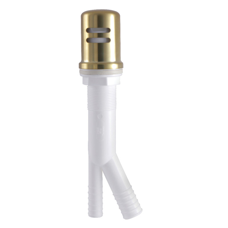 Kingston Brass Trimscape Dishwasher Air Gap with Brass Cover, Satin Brass