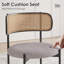 Ensemble de 2 chaises de salle à manger rembourrées modernes avec pieds en métal-374497133
