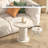Cream White Round Side Table, End Table, Versatile Sofa Table