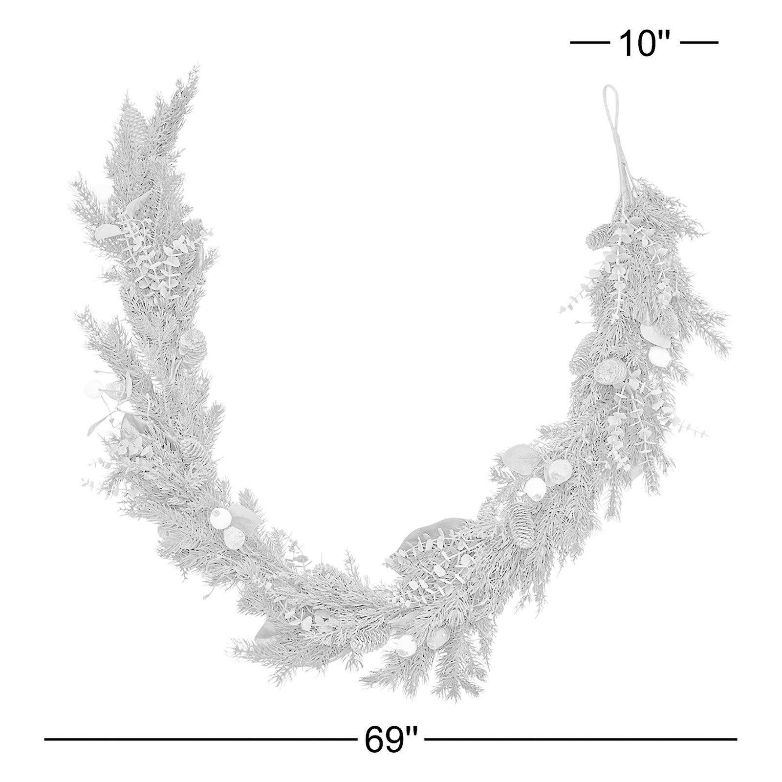 69" Faux Cypress Pinecones & Fig Garland