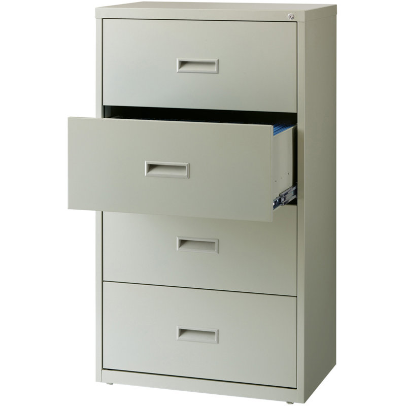 30'' Wide 4 -Drawer Steel File Cabinet, Light Gray