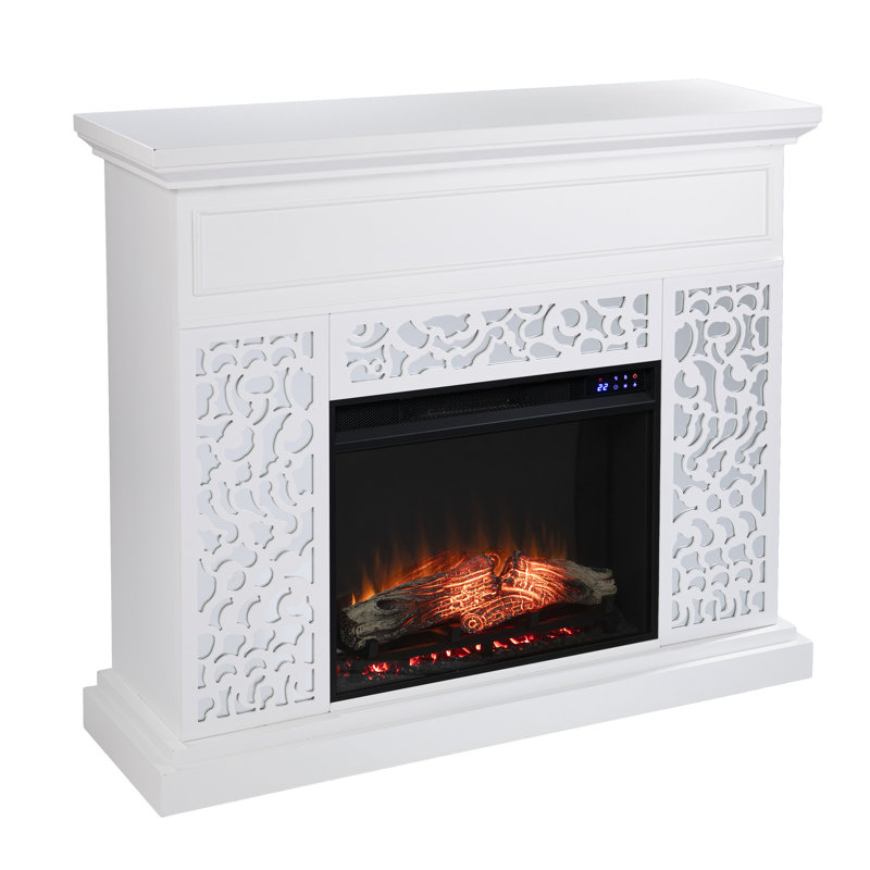 Kamiah 45.75'' W White Electric Fireplace