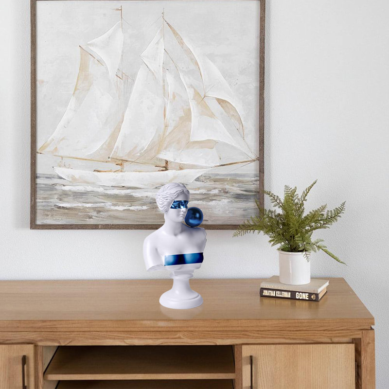 Resin Home Decor Statue - 1PC, Perfect For Bedroom, Study, Or Office Desk