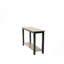 Table de salon à deux tons avec 1 console et sous-table avec rangement en bois d'hévéa et placage de noyer
