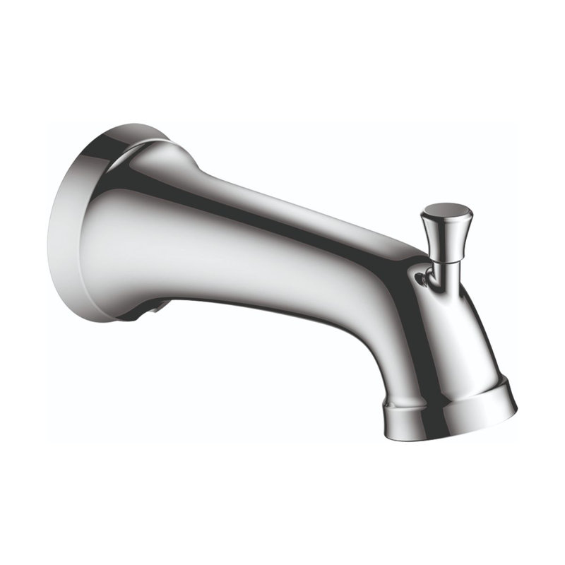 Joleena Wall Mounted Tub Spout with Diverter, Chrome