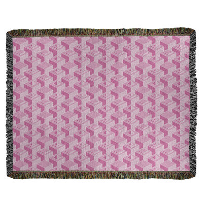 Couverture en coton tissé à motif de gratte-ciels classiques