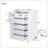 Six Drawer Side Table-White