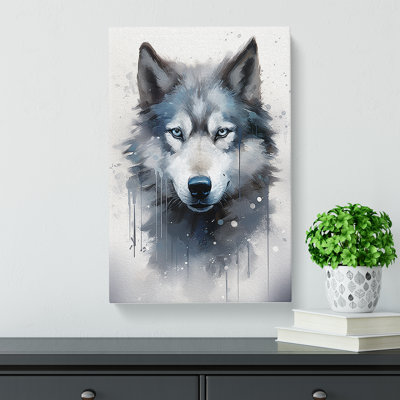 Husky Conceptual - No Frame Art Prints - Wrapped Canvas